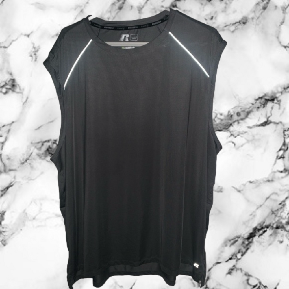 Mens Russell Training Fit Tank Top Dri-Power 360 Gray Size 3X